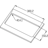 Liberty Max stainless rectangular sink + Seal + P21D (no glass lid)