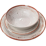 Quest Elite rPET 12 Piece Dinner Set - Stone Effect Beige