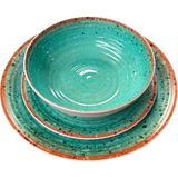 Quest Elite rPET 12 Piece Dinner Set - Stone Effect Green