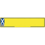YELLOW REFLECTIVE SCOT/BLUE BORDER