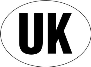 W4 UK EXTRA LARGE STICKER OVAL 180mm x 133mm