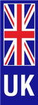 W4 UK PLATE STICKER U/JACK WHITE 40 x 110mm