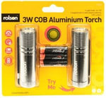 ROLSON 2PK 3W COB ALUMINIUM TORCH