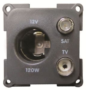 CBE TV SATELLITE & LIGHTER TYPE SOCKET GREY