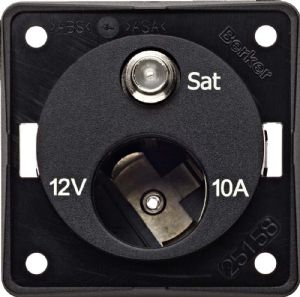 BERKER 12V CIGAR SOCKET/SATELLITE POINT ANTHRICITE