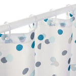 SHOWER CURTAIN WHITE & GREEN DOT