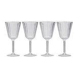 4PK CRYSTAL LINE CLEAR WINE GLASS 220ML
