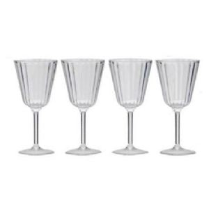 4PK CRYSTAL LINE CLEAR WINE GLASS 220ML