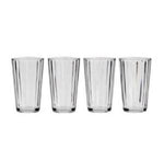 4PK CRYSTAL LINE CLEAR TALL TUMBLER 500ML