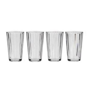 4PK CRYSTAL LINE CLEAR TALL TUMBLER 500ML