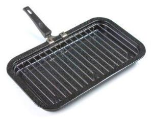 GRILL PAN + TRIVET 28cm x 18.8cm DETACHABLE HANDLE