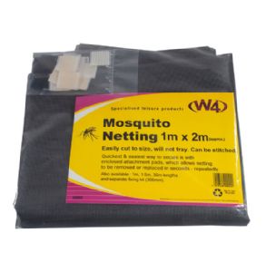 W4 MOSQUITO NET/FIXERS 1Mx2M GREY