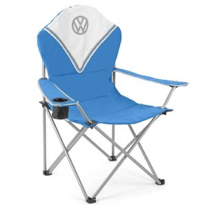 VW DELUXE PADDED CAMPING CHAIR BLUE