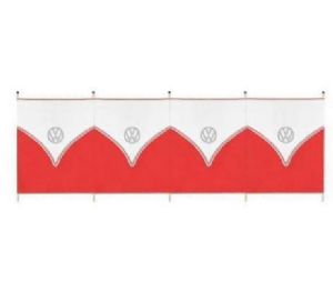 Vw 5 Pole Tall Windbreak Red