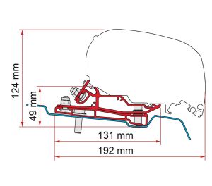 F80/F65 Adapter Ford Transit L3 H3 (320Cm)