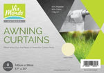 VIA MONDO AWNING CURTAINS 145 X 90CM (8) CREAM