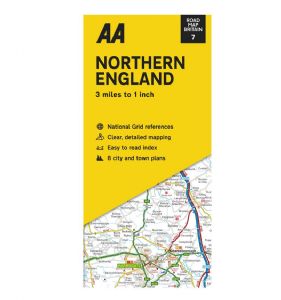 Aa Northern England Road Map