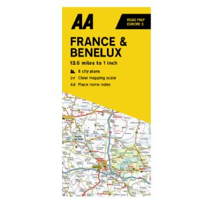 AA FRANCE BELGIUM LUXEMBOURG ROAD MAP