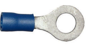 RING TERMINAL BLUE 6.4mm (100)