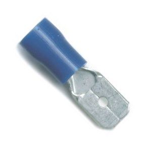 PUSH-ON MALE BLUE 6.3mm (100)