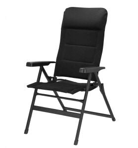 travellife barletta recliner comfort l black camping camper