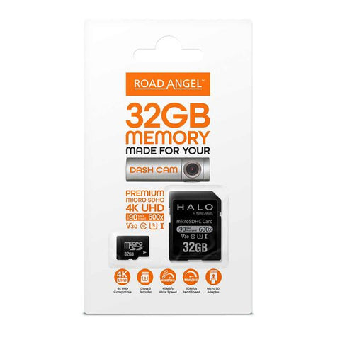 Road Angel RSD32 High Density Standard SD Card 32GB for Halo Dashcams