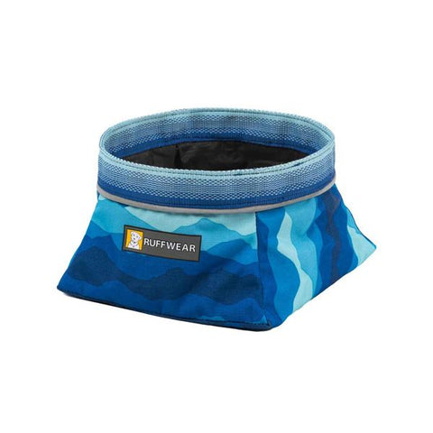 Ruffwear Quencher Dog Bowl with Coastal Mountains Print (Medium)