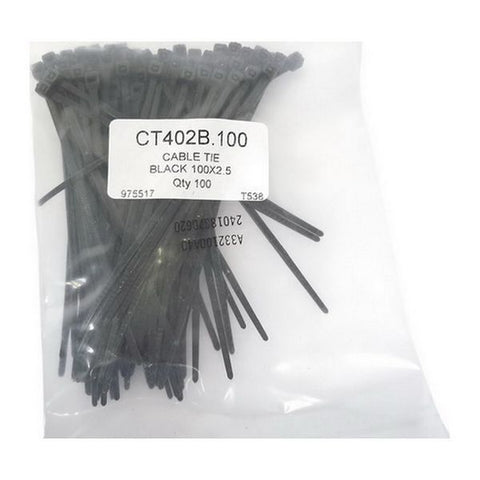 Cable Ties Black 102 x 2.5mm 100/Pack