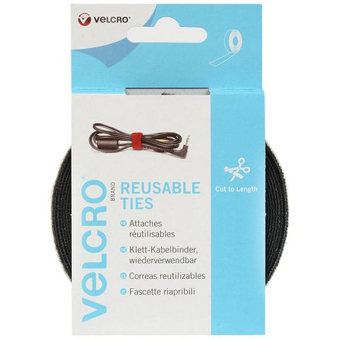 Velcro¨ Brand One-Wrap¨ Reusable Ties 30mm x 5m Black