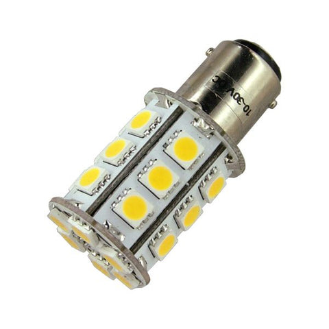 25 LED BA15D Bayonet Tower Bulb Cool White