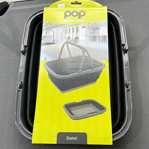 Pop collapse camping basket in Black/Grey