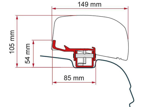 F40 VAN ADAPTER VWT5/T6 Left hand drive