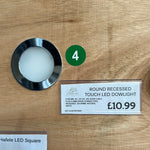 Round recessed touch LED down light