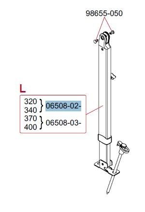 Fiamma F65s Left Hand Leg 320/340 (06508-02-)