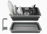 Summit Pop Dish Rack Drainer collapsible  black