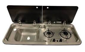 Lavanda 2 burner combination unit with left hand bowl