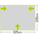 Quest Falcon 325 poled porch awning