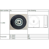 Liberty Pneumatic Jockey Wheel Spare Tyre 260 X 85