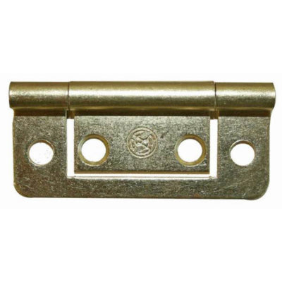 W4 Brass Finish Flush Hinge No Finials