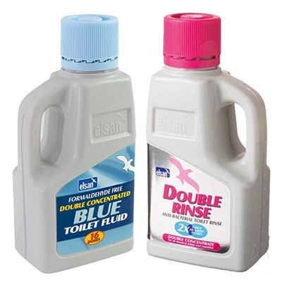 Elsan Formaldehyde Free Double Concentrated Blue  Double Rinse 1L Twin Pack