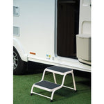 Double step in caravan white