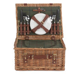 4 Person Green Tweed Hamper