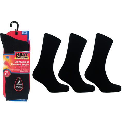 Mens Thermal Black Socks Tog 2.3