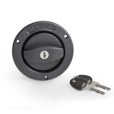 Fawo 40Mm Black Water Inlet And Filler Cap Short Version With 2 Keys