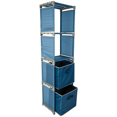 Camping Pack Away Shelf Unit With 2 X Storage Boxes