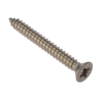 W4 No 6 X 1 Stainless Steel Self Tapping Counter Sunk Screw 5 Pack