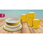Omada Eat Pop yellow 16 piece dinner Set