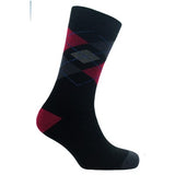 Mens lightweight thermal insulated argyle socks (assorted colours)