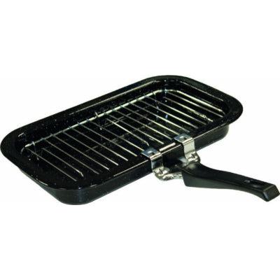 31cm mini grill pan black speckled enamel