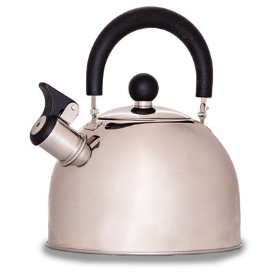 Hamilton Polished Stainless Steel Whistling Kettle (2L) Camping Caravan Motorhome